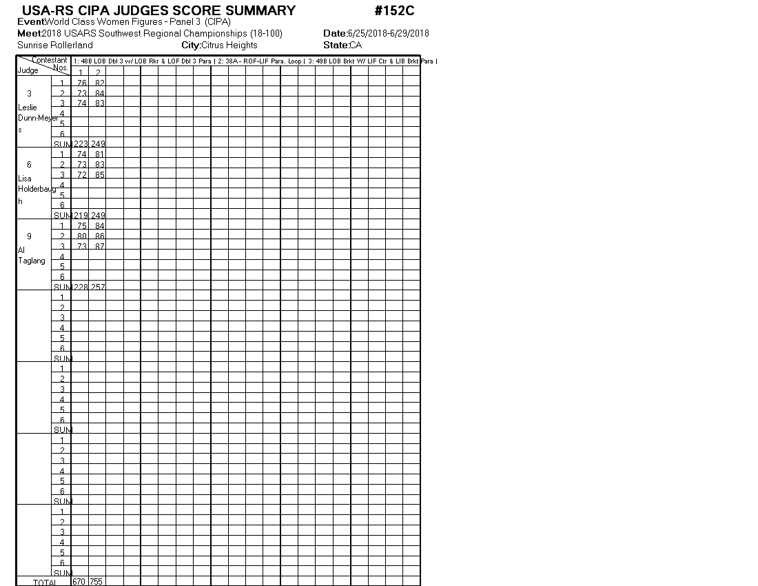 Score Sheet