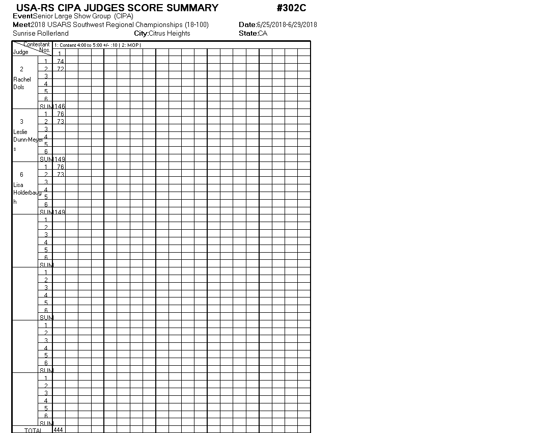 Score Sheet