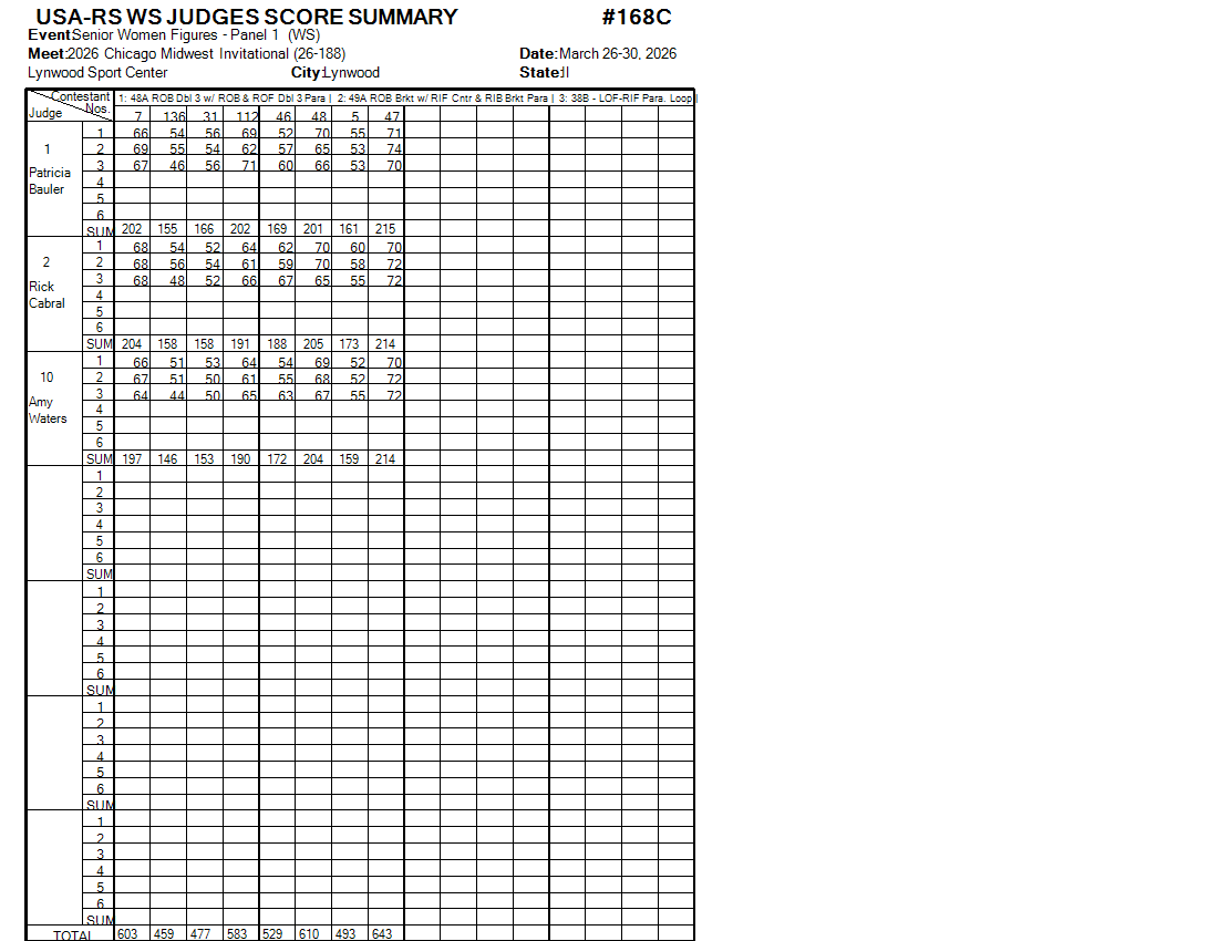 Score Sheet