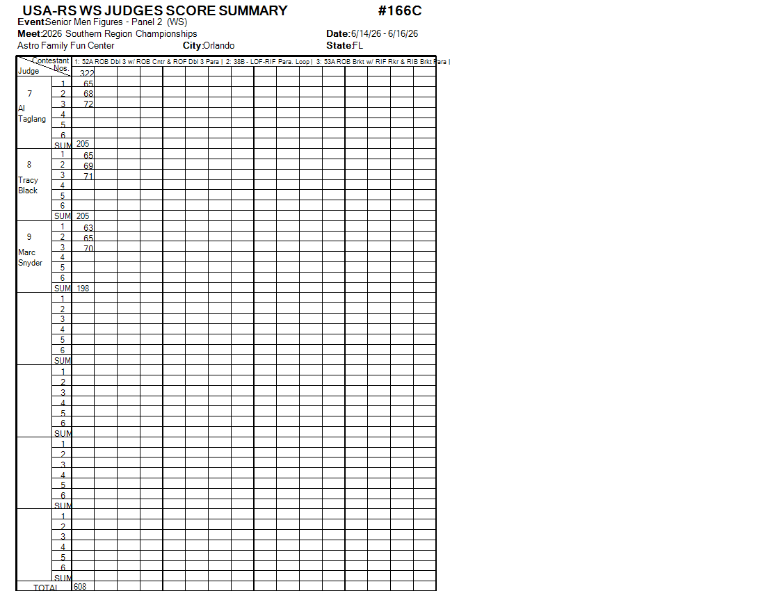 Score Sheet