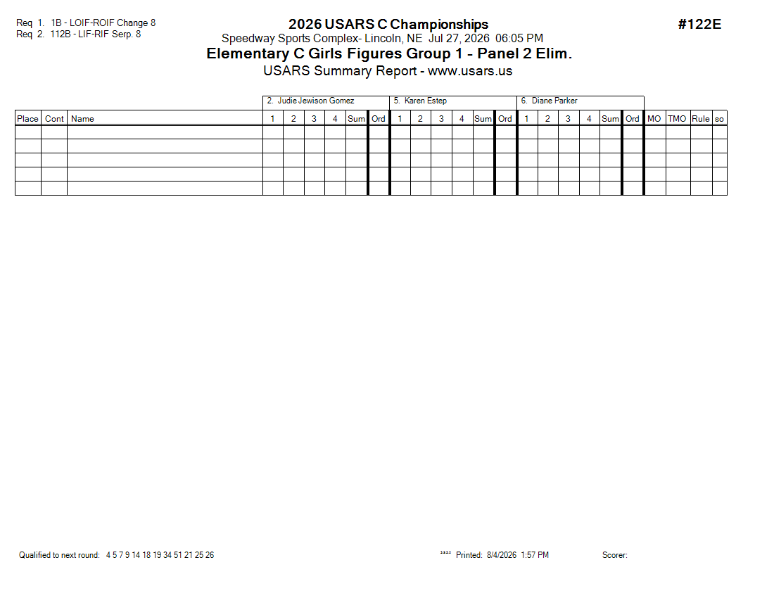 Score Sheet