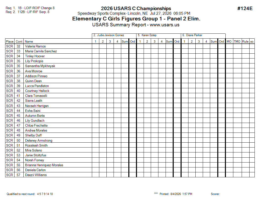 Score Sheet