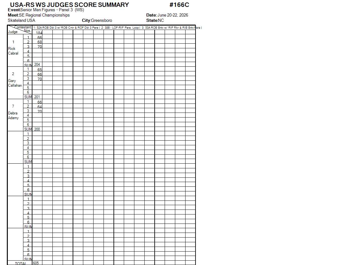 Score Sheet